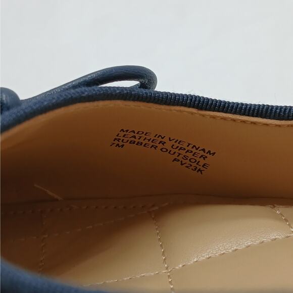 Michael Kors Womens Logo Ballet Flats Size 7M Navy Leather Casual Comfort Shoes - Picture 8 of 9